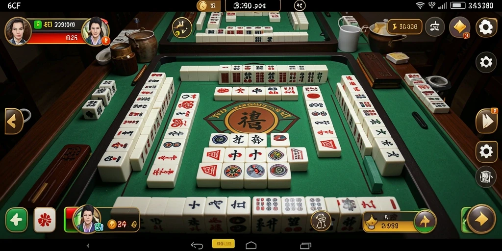 Screenshot utama 6CF menampilkan gameplay seru Mahjong.