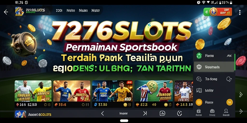 Tampilan menarik gameplay Sportsbook 7276SLOTS dengan berbagai pilihan taruhan.