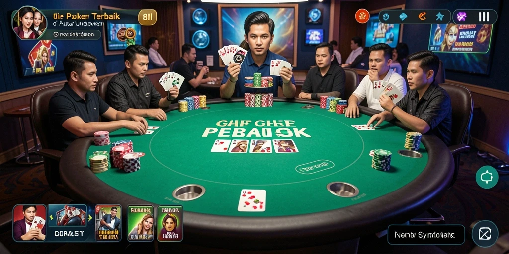 Gameplay seru Poker di 8II dengan antarmuka intuitif.