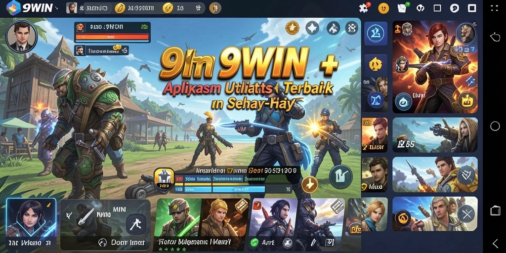 Tampilan utama 9WIN menampilkan antarmuka aplikasi utilitas yang modern dan fungsional.