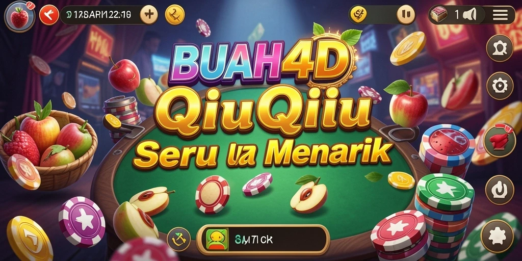Tampilan gameplay BUAH4D yang penuh aksi QiuQiu.