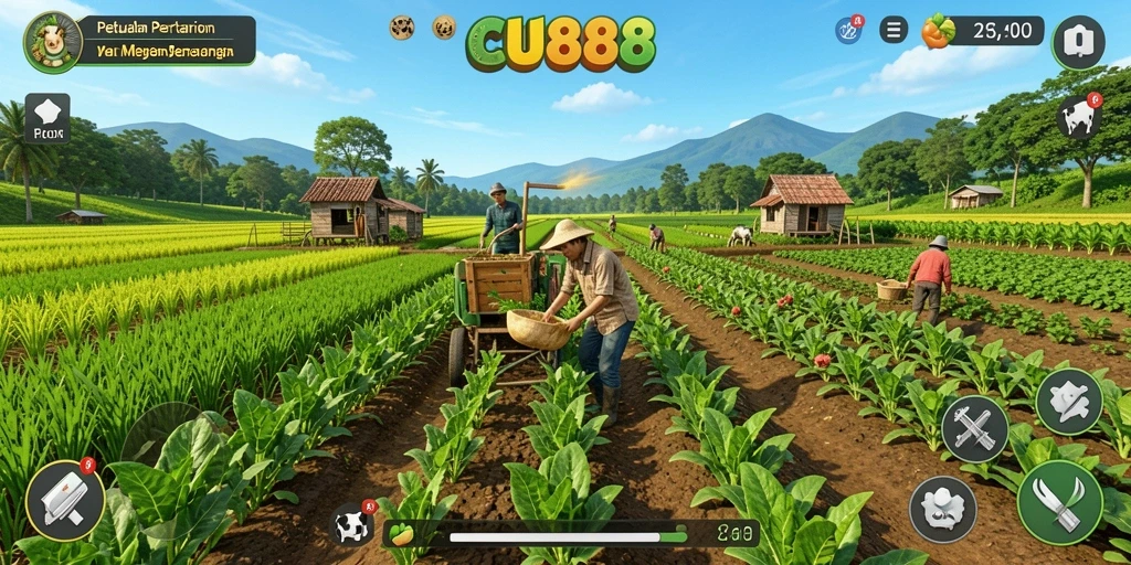 Tampilan menarik dari permainan CU888 saat bercocok tanam.