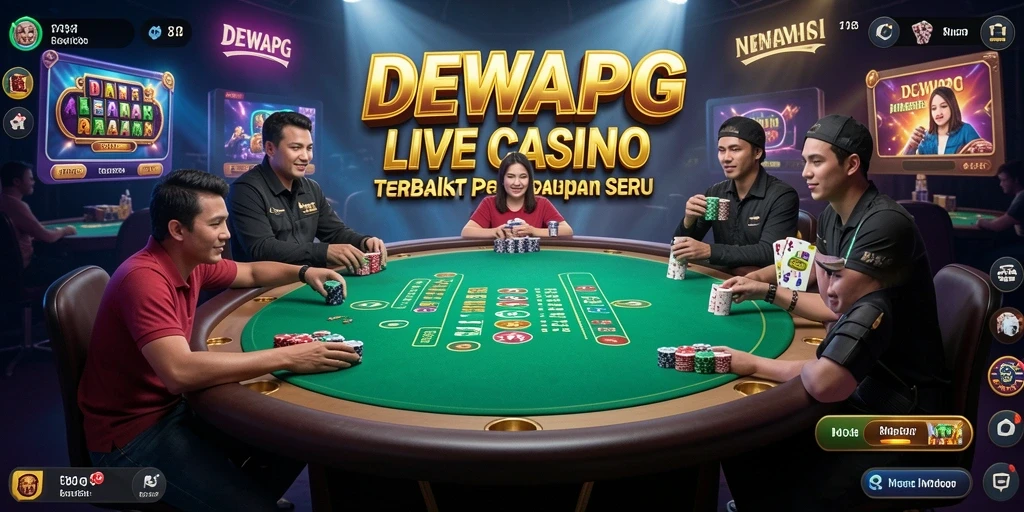 Tampilan gameplay Live Casino yang seru dan interaktif di DEWAPG.