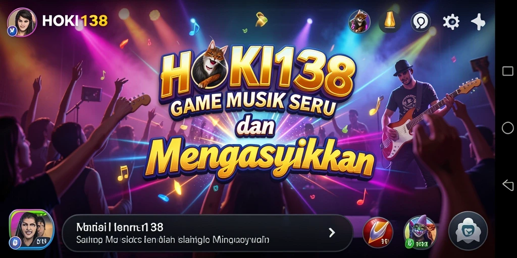 Tampilan gameplay HOKI138 saat memainkan lagu-lagu musik.
