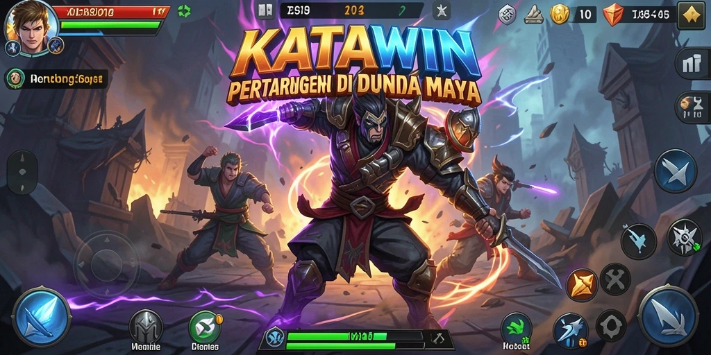 Gameplay KATAWIN yang penuh aksi dan seru saat pertarungan.