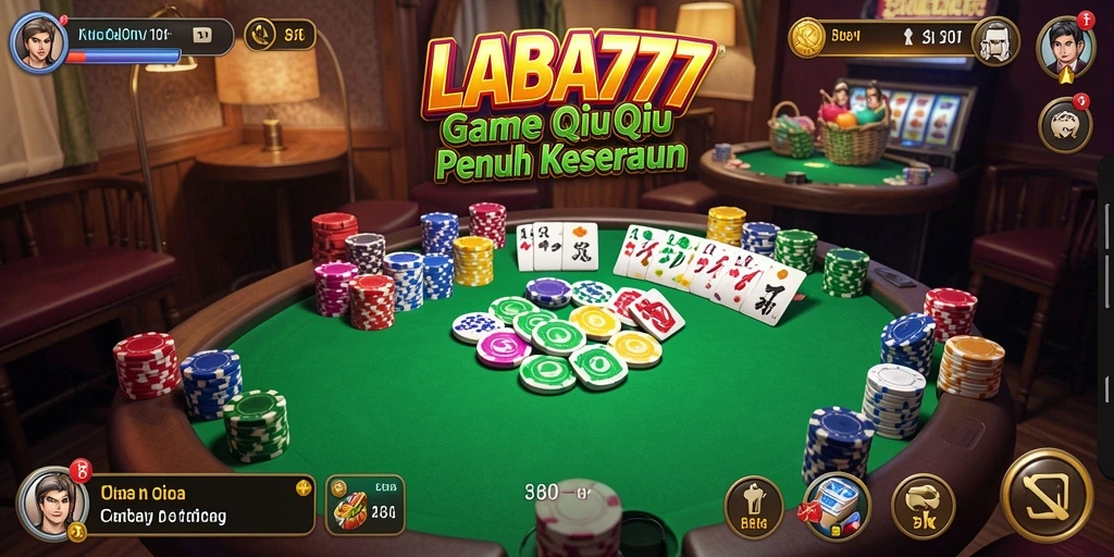 Screenshot gameplay LABA777 yang menunjukkan aksi seru QiuQiu.