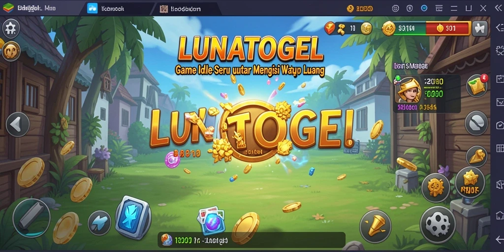 Tampilan gameplay seru dari LUNATOGEL dengan elemen Idle yang menarik.