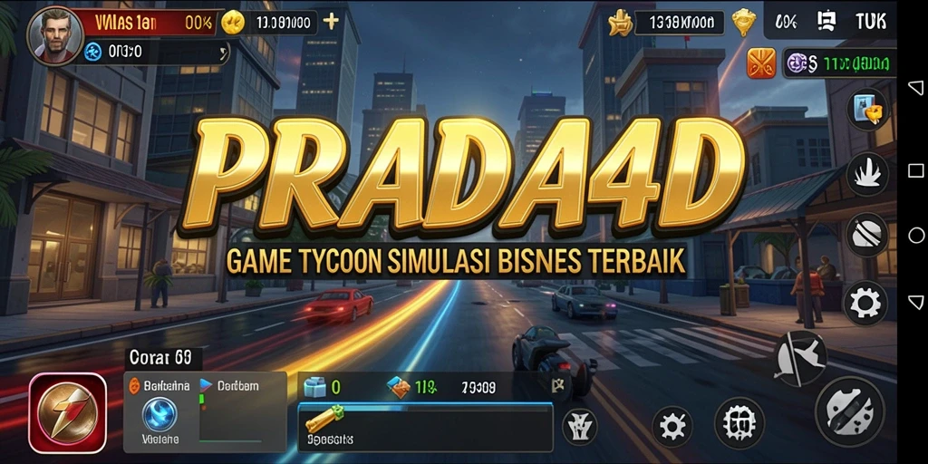 Tampilan gameplay PRADA4D yang menegangkan dan penuh strategi bisnis.