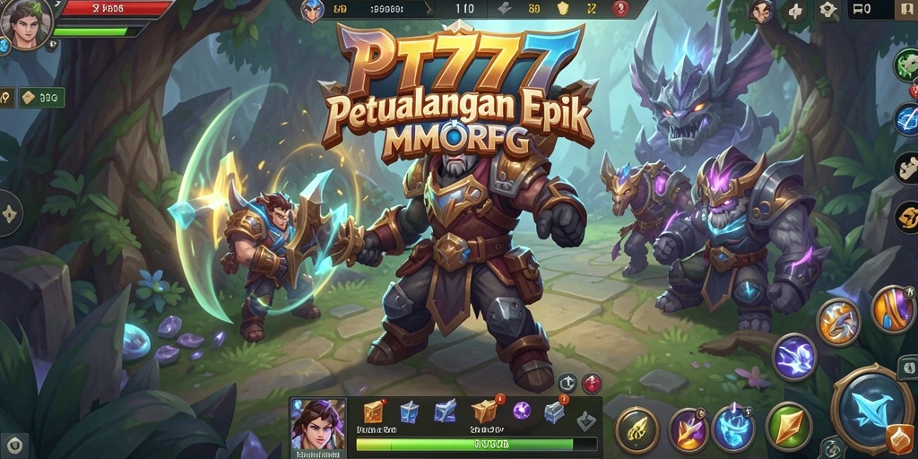 Gameplay PT777 yang penuh aksi dalam dunia MMORPG.