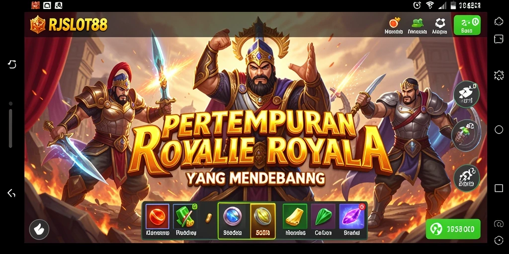 Screenshot RJSLOT88 menampilkan pertarungan seru dalam gameplay Battle Royale.